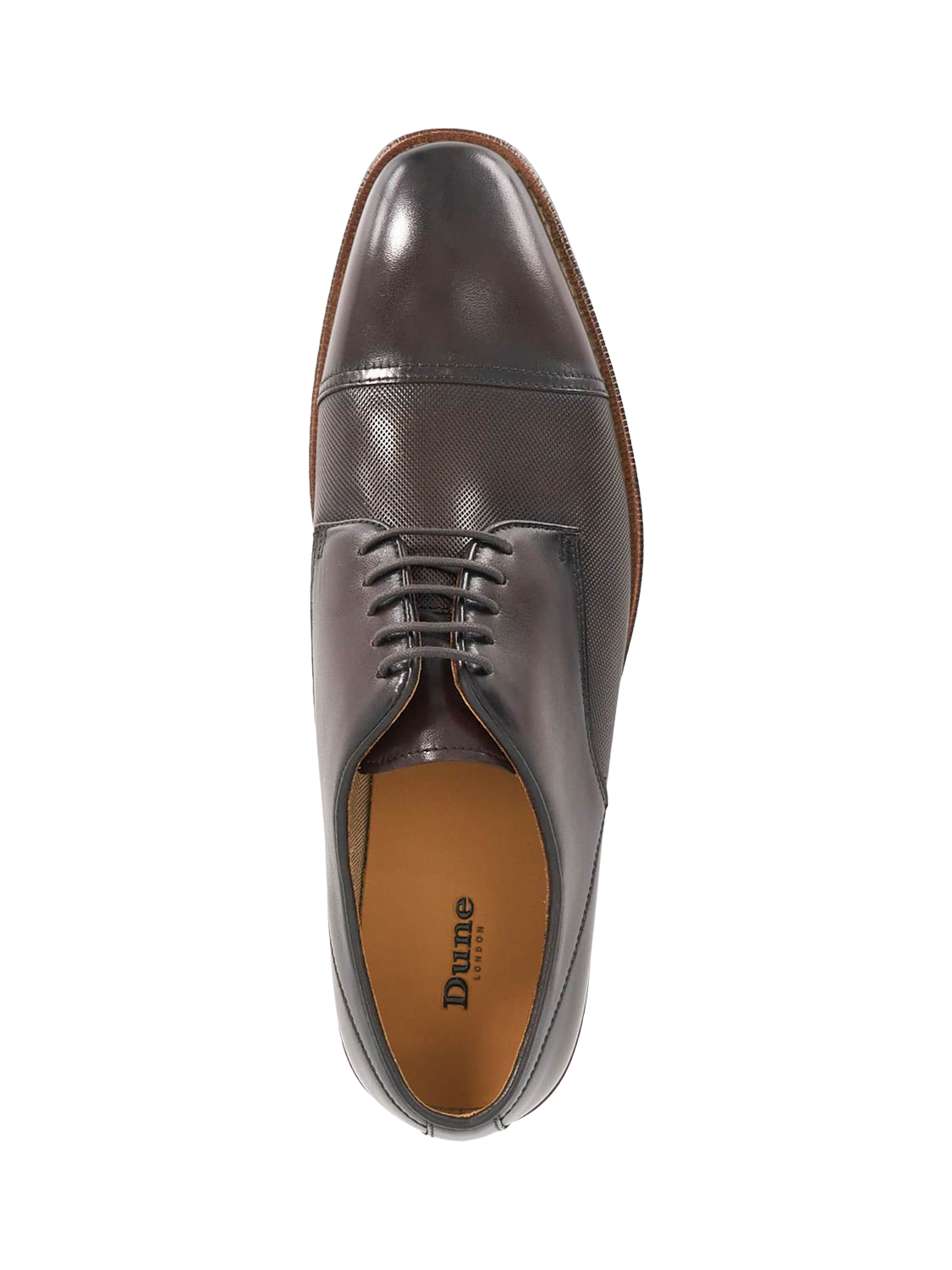 Product image 4 of 5, which shows Dune London Stones Leather Derby Shoes, Dark Brown, EU40