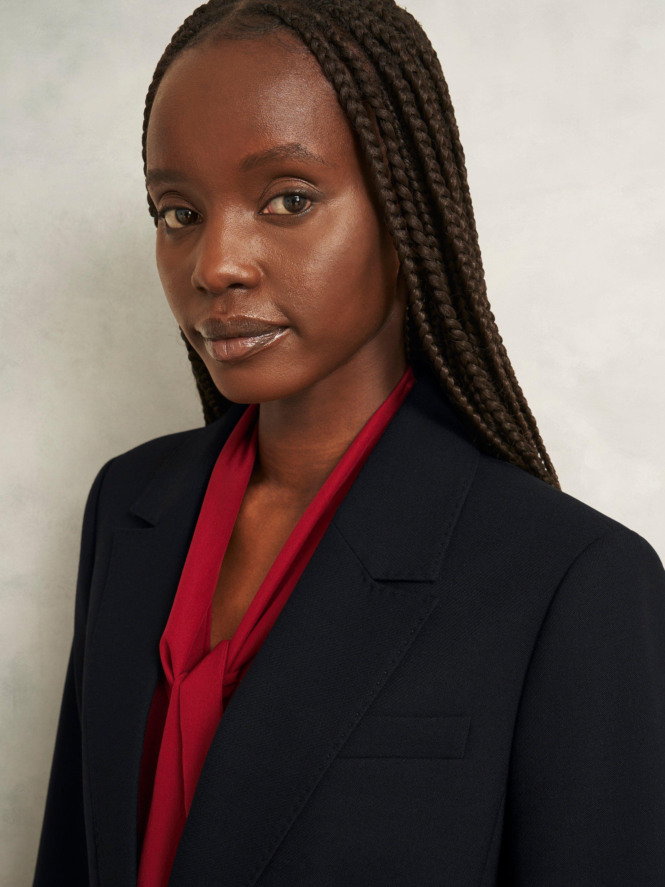 Product image 6 of 7, which shows Hobbs Heidi Wool Blend Blazer, Black, 10