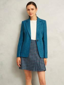 Hobbs Lilla Pure Wool Blazer, Blue, Blue