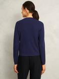 Hobbs Yasmin Pure Merino Wool Cardigan, True Navy
