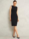 Hobbs Petite Ivy Sleeveless Shift Dress, Navy