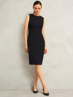 Hobbs Petite Ivy Sleeveless Shift Dress, Navy, Navy