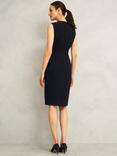 Hobbs Petite Ivy Sleeveless Shift Dress, Navy