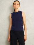 Hobbs Yasmin Pure Merino Wool Tank Top, True Navy