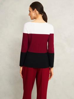 Hobbs Alice Colour Block Jumper, Multi - view 2, Multi