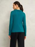 Hobbs Audrey Roll Neck Merino Wool Rich Jumper, Green