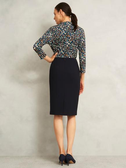 Hobbs Ivy Skirt, Navy - view 2, Navy