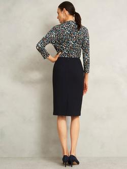 Hobbs Ivy Petite A-Line Mini Skirt - view 2, Navy