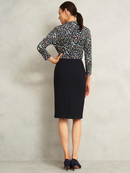 Hobbs Ivy Petite A-Line Mini Skirt - view 2, Navy