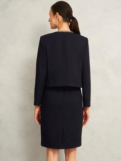 Hobbs Joyce Tweed Trim Jacket, Black/Multi - view 2, Black/Multi