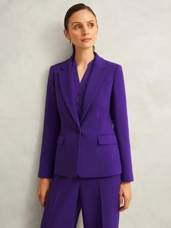 Hobbs Sami Single Button Blazer, Purple, Purple