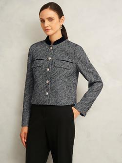 Hobbs Tammie Herringbone Wool Blend Jacket, Multi, Multi