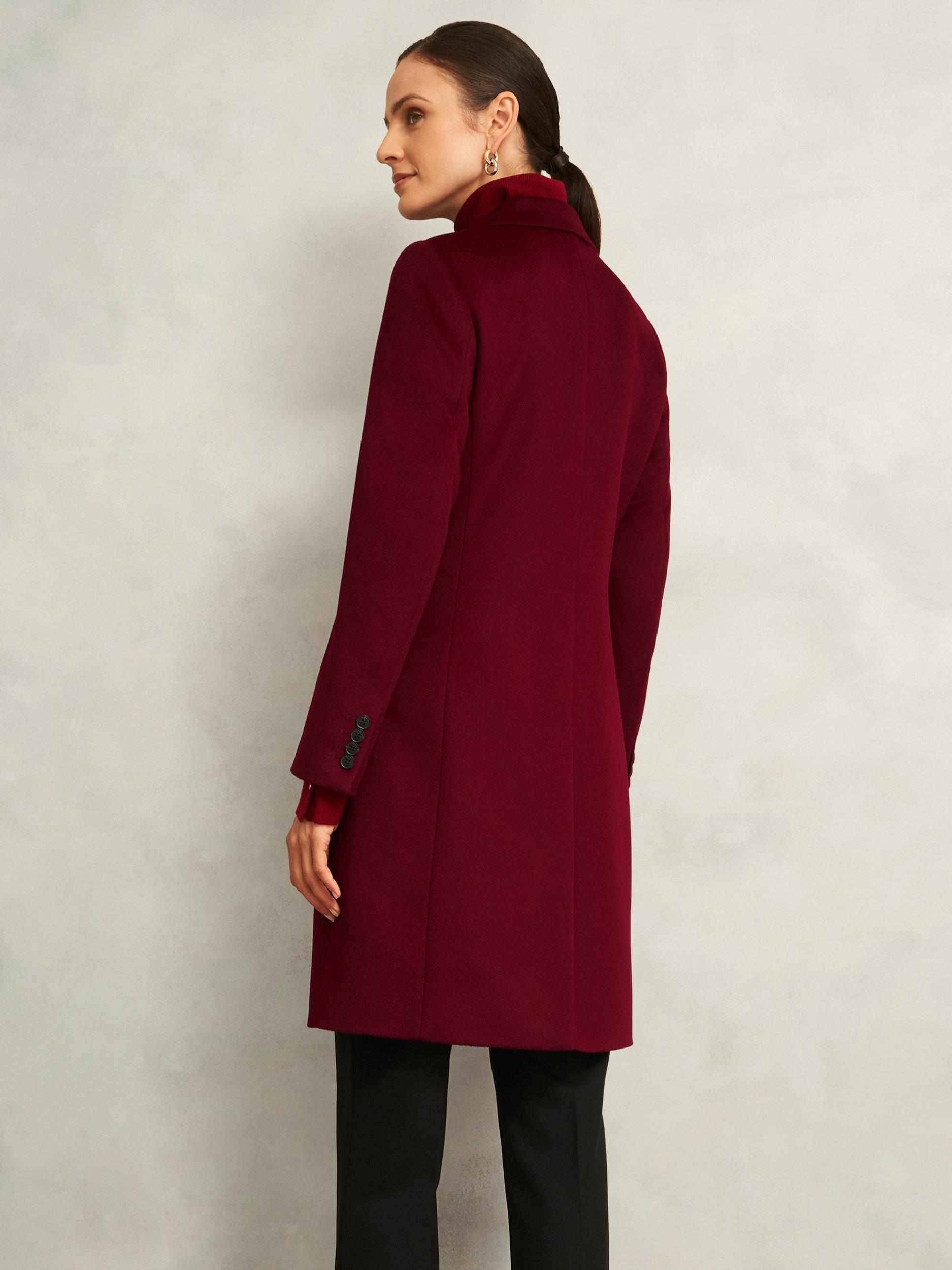 Product image 2 of 6, which shows Hobbs Cavendish Pure Wool Coat, Red, 8