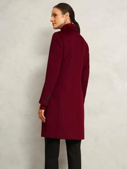 Hobbs Cavendish Pure Wool Coat, Red - view 2, Red