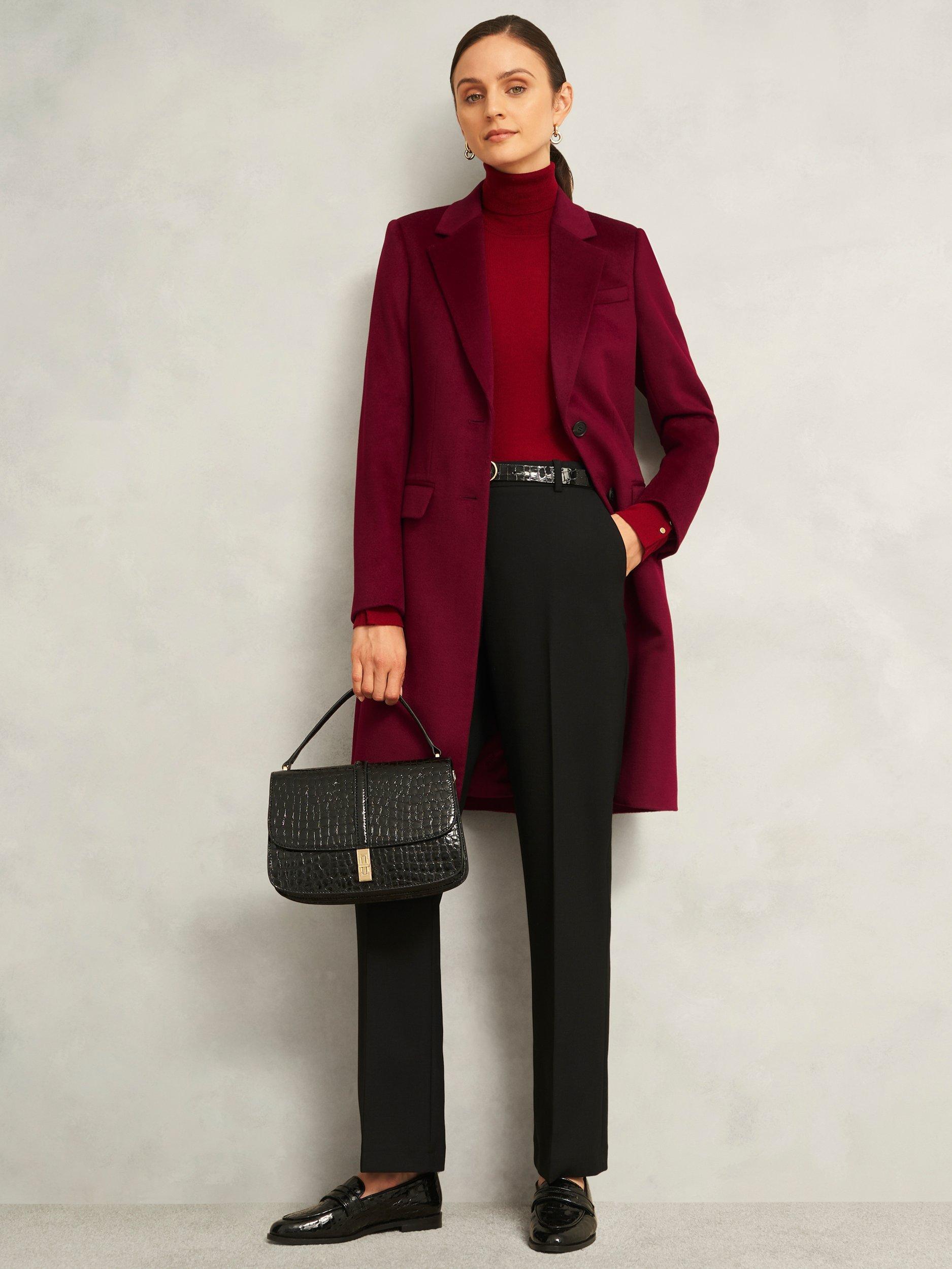 Product image 5 of 6, which shows Hobbs Cavendish Pure Wool Coat, Red, 8