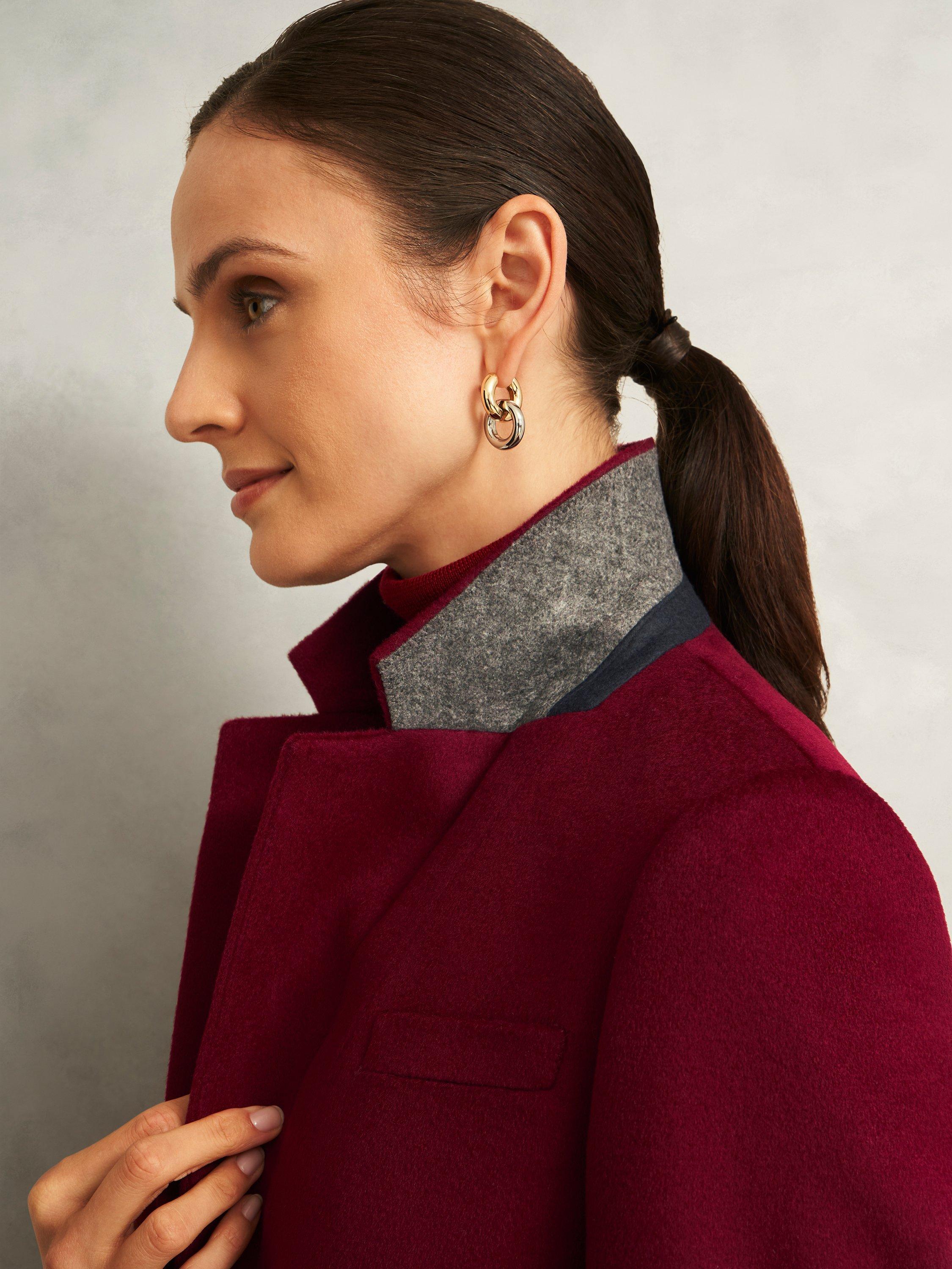Product image 6 of 6, which shows Hobbs Cavendish Pure Wool Coat, Red, 8