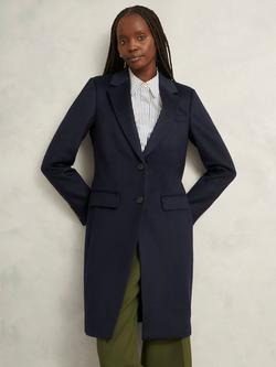 Hobbs Cavendish Pure Wool Coat, Navy, Navy