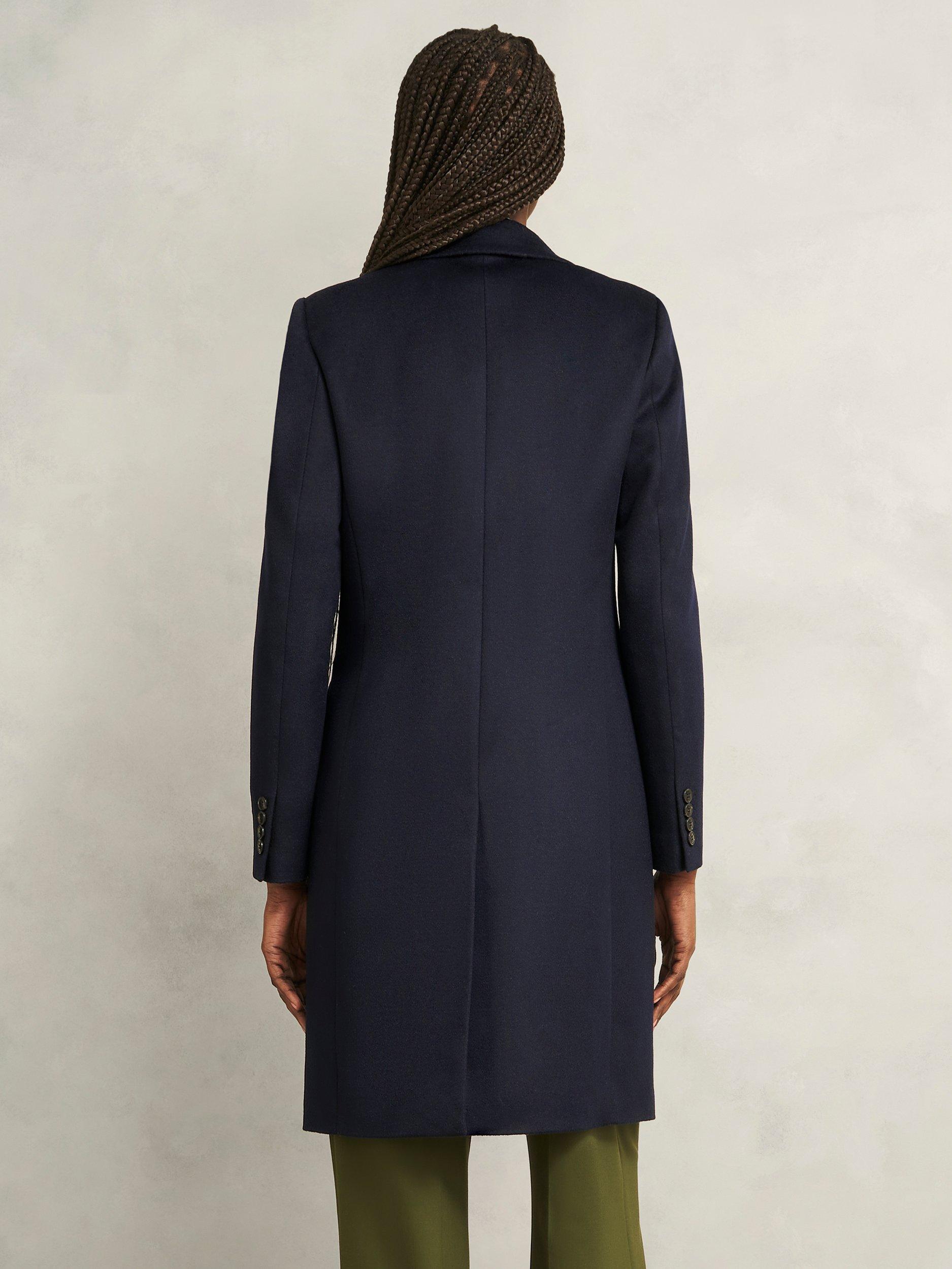 Product image 2 of 6, which shows Hobbs Cavendish Pure Wool Coat, Navy, 12