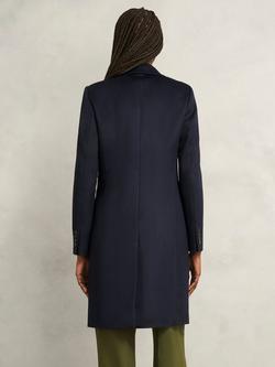 Hobbs Cavendish Pure Wool Coat, Navy - view 2, Navy