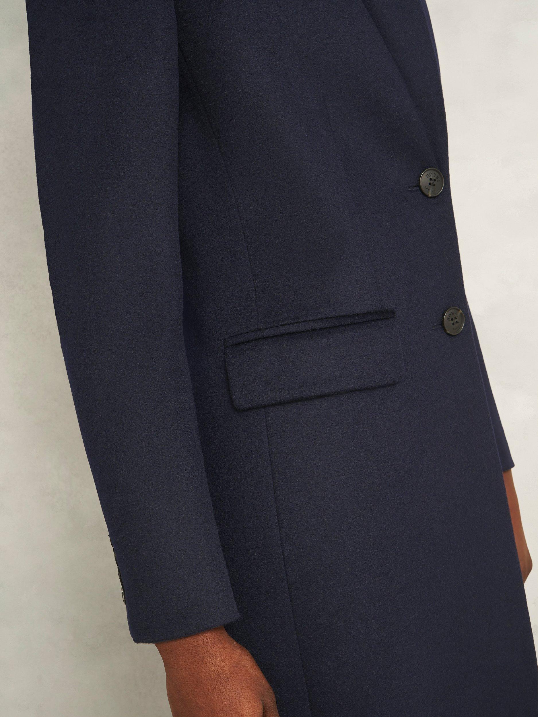Product image 6 of 6, which shows Hobbs Cavendish Pure Wool Coat, Navy, 12