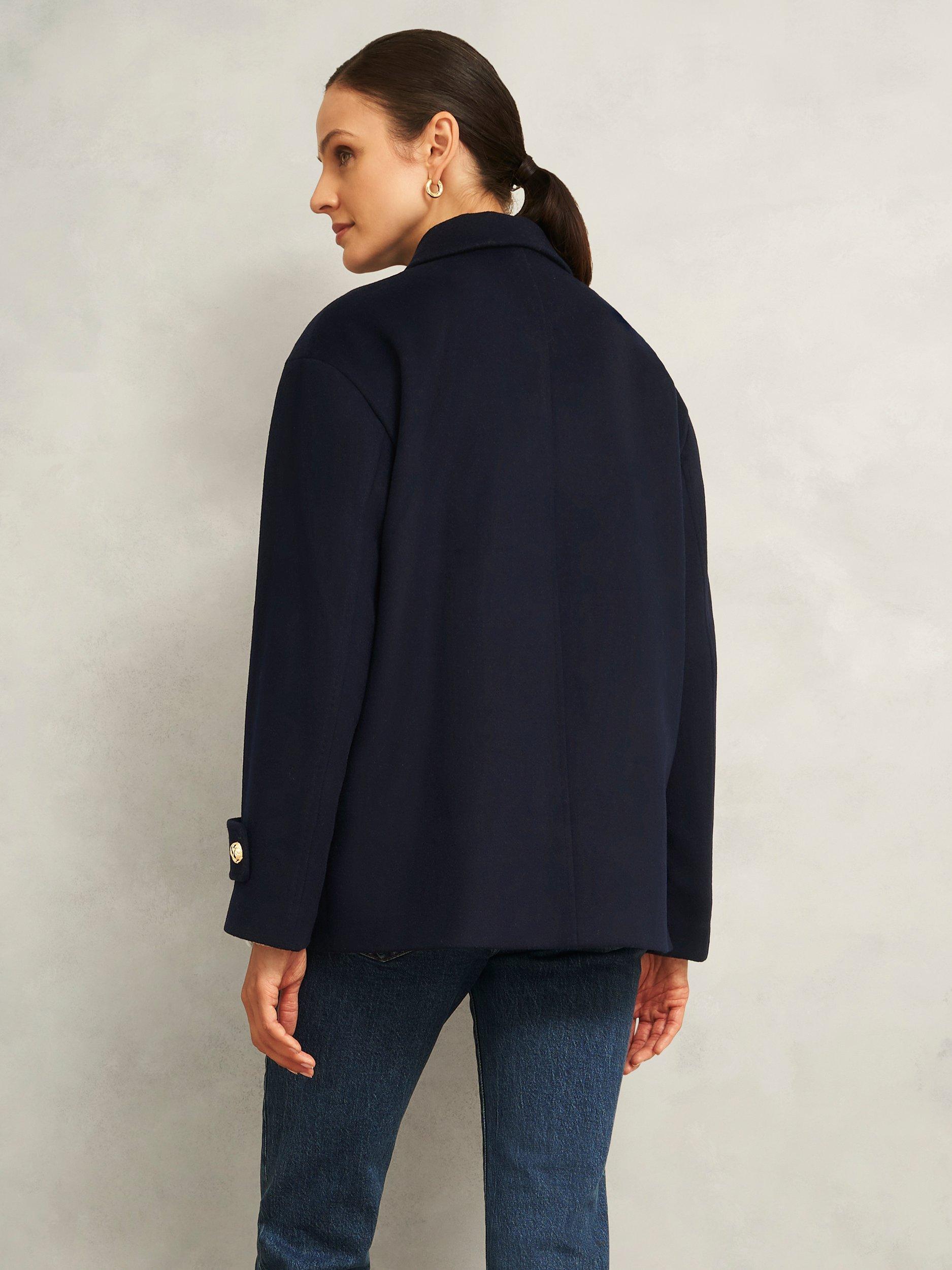 Product image 2 of 5, which shows Hobbs Erin Coat, Navy, 18