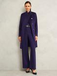Hobbs Taylor Wool Coat, Dark Purple
