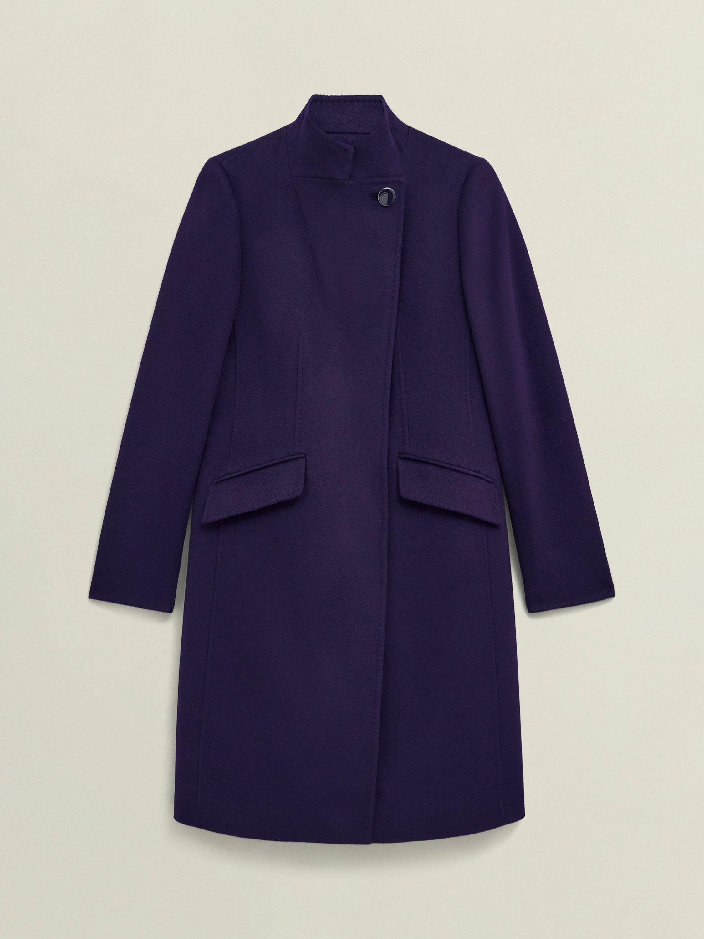 Product image 4 of 7, which shows Hobbs Taylor Wool Coat, Dark Purple, 8