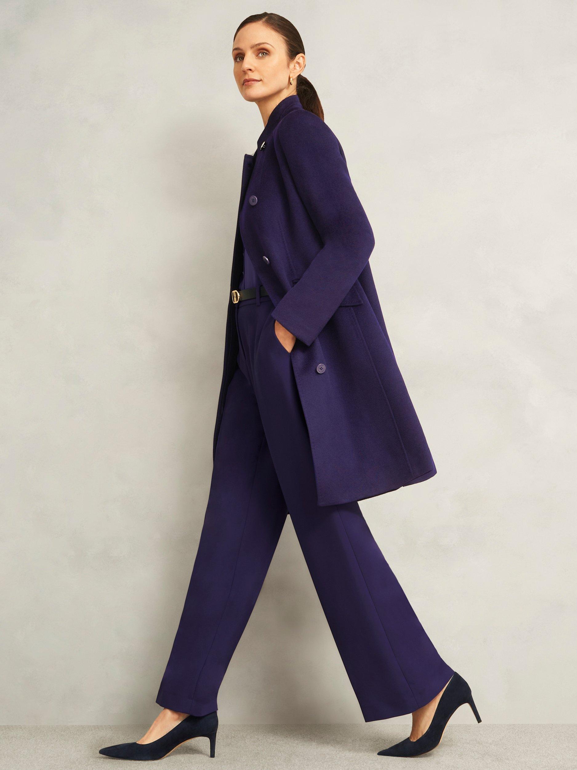 Product image 6 of 7, which shows Hobbs Taylor Wool Coat, Dark Purple, 8