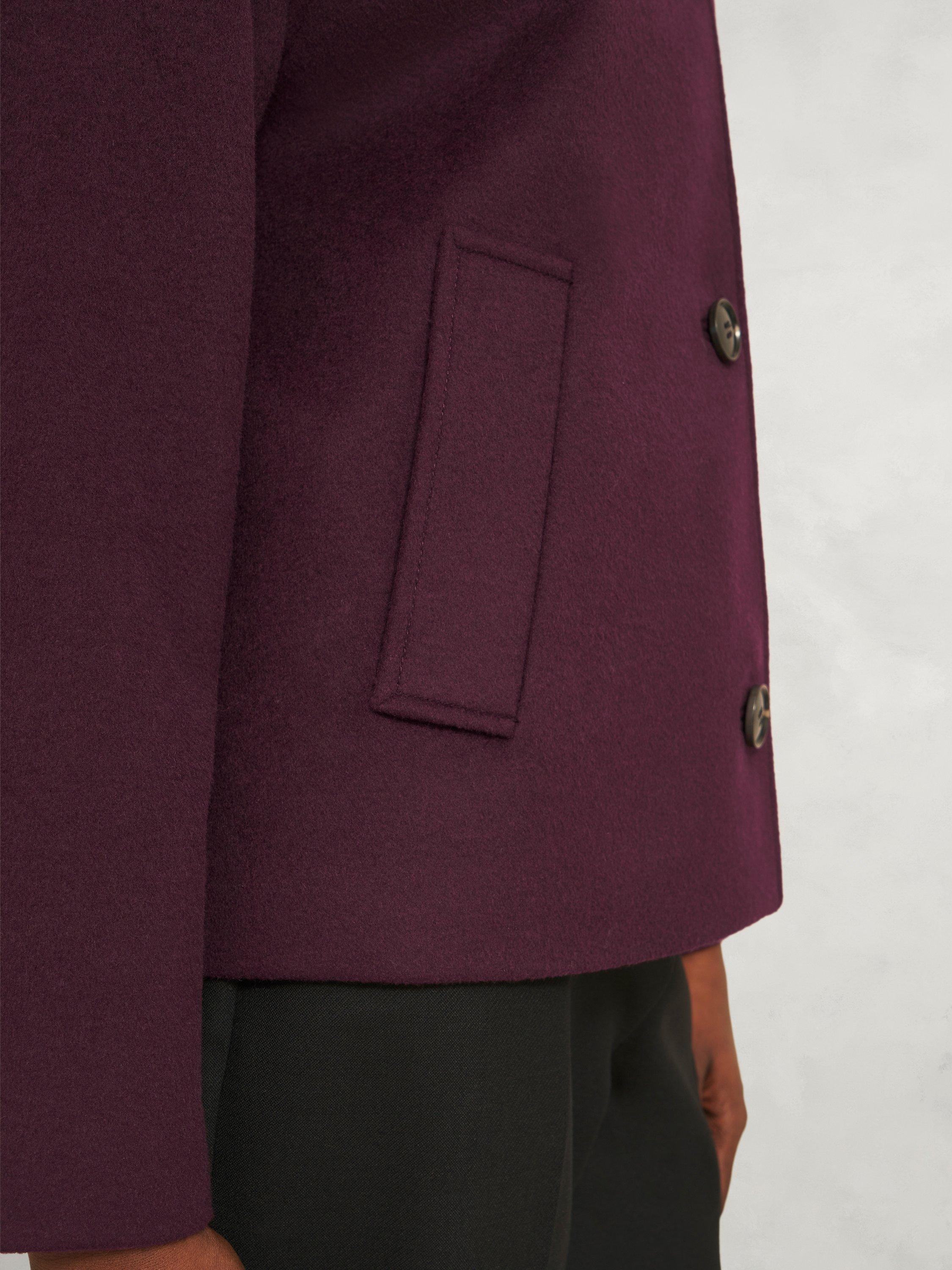 Product image 6 of 6, which shows Hobbs Zoe Coat, Mid Purple, 8