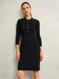 Hobbs Blanche Knitted Dress, Black