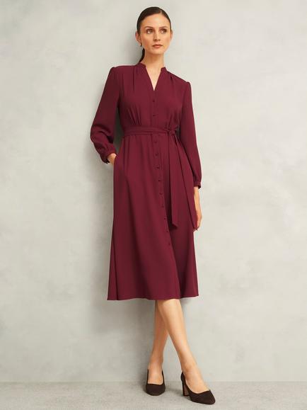 Hobbs Peony Dress, Red, Red