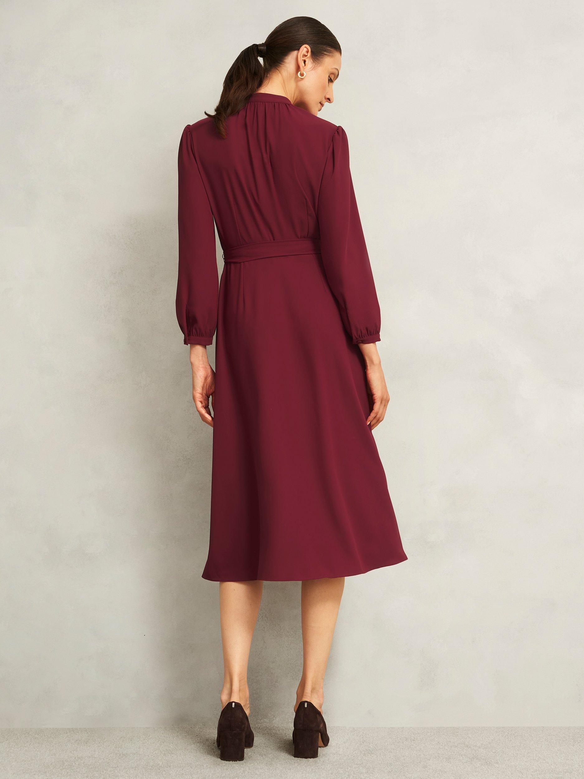 Product image 2 of 7, which shows Hobbs Peony Dress, Red, 10