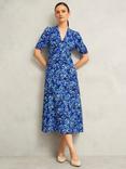Hobbs Sidonie Dress, Blue/Multi