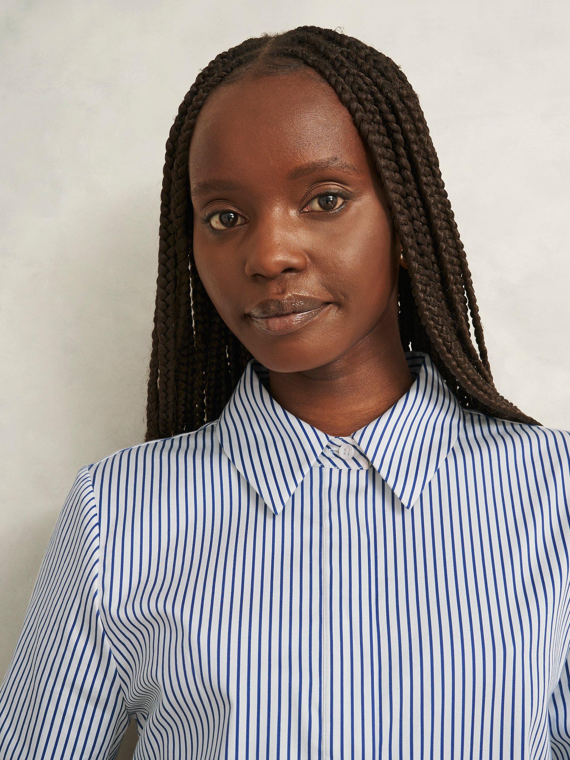 Product image 3 of 7, which shows Hobbs Andra Shirt, White/Multi, 10