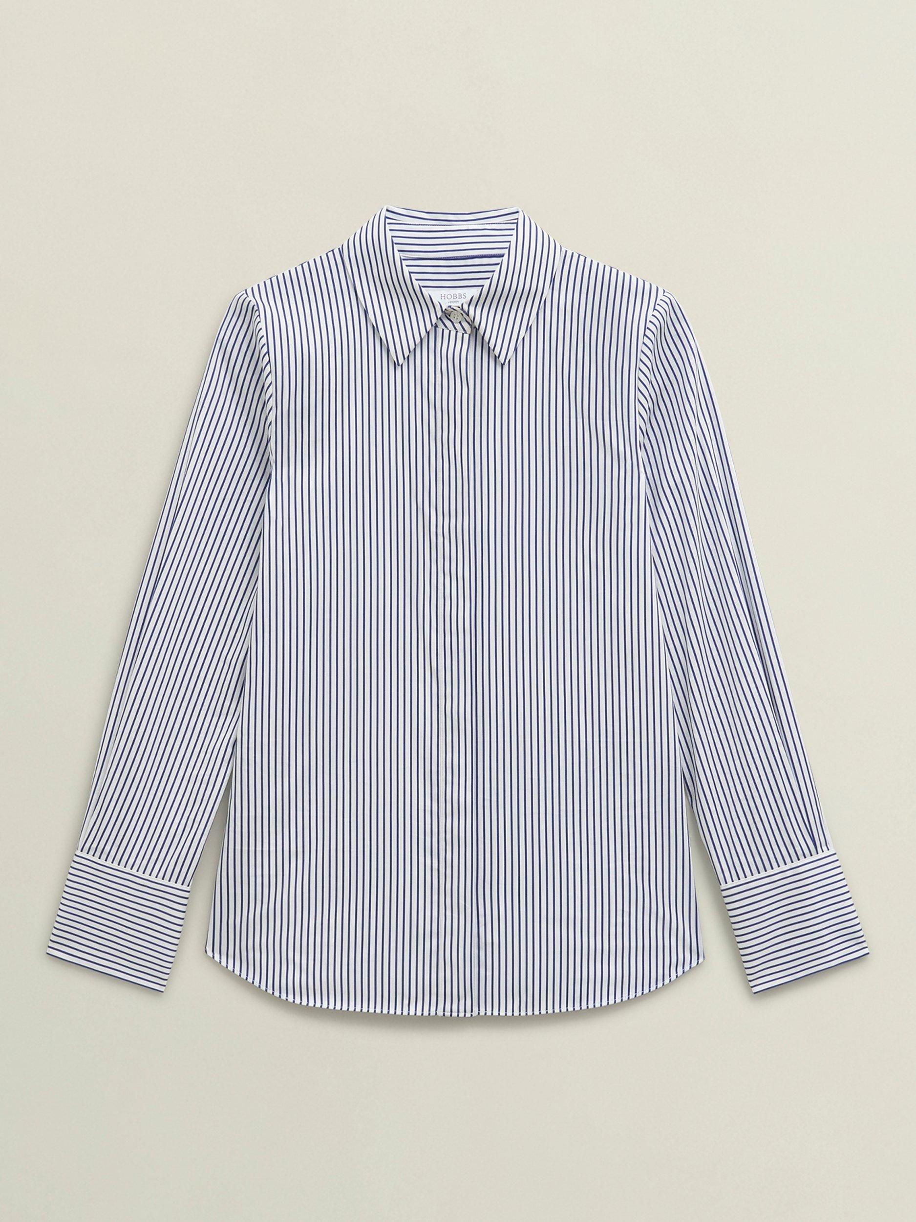 Product image 4 of 7, which shows Hobbs Andra Shirt, White/Multi, 10