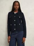 Hobbs Christa Knitted Jacket, Navy