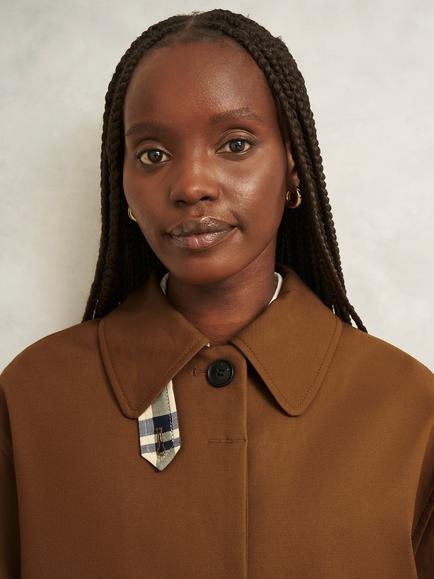 Hobbs Frida Trench Jacket, Brown - view 2, Brown
