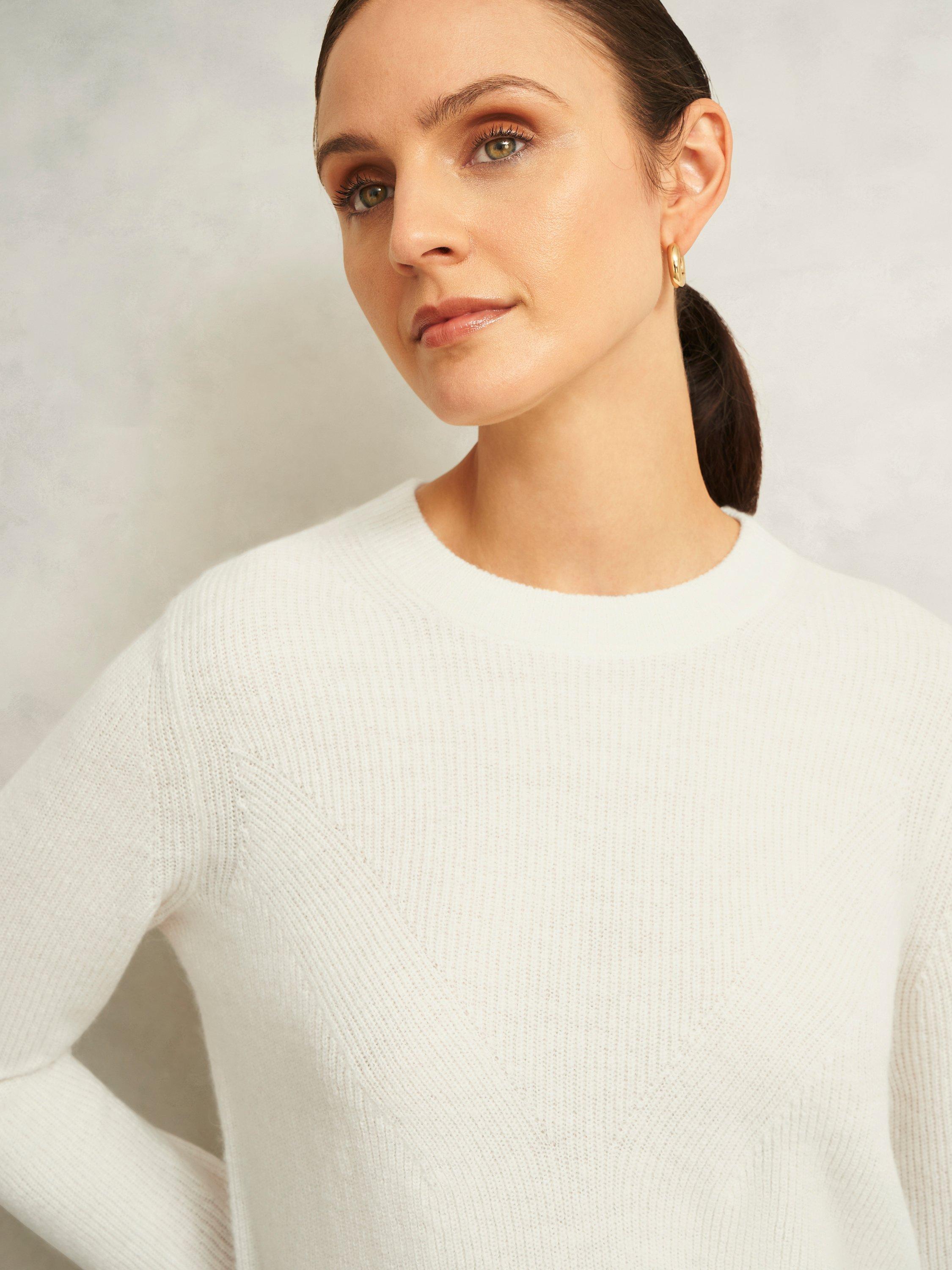 Product image 3 of 7, which shows Hobbs Jasmina Jumper, White, L