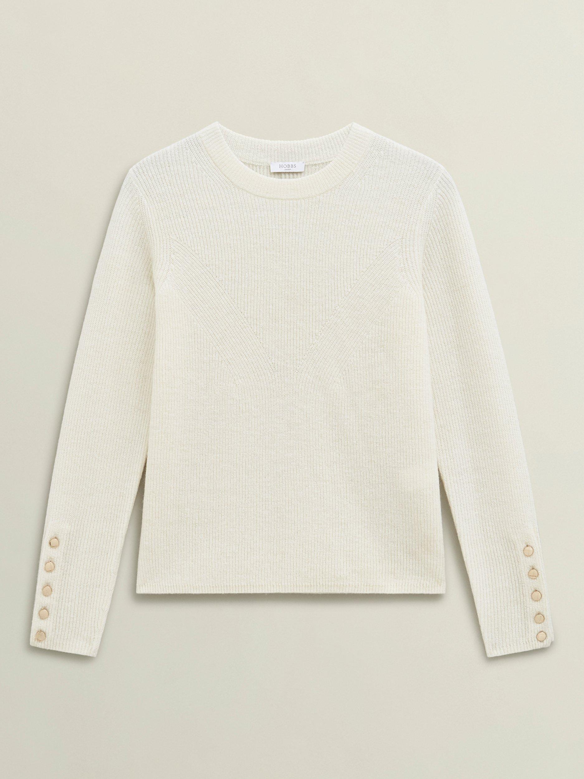 Product image 4 of 7, which shows Hobbs Jasmina Jumper, White, L