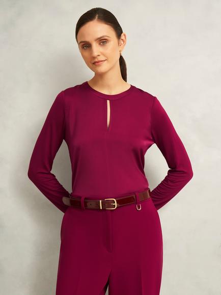 Hobbs Savannah Keyhole Top, Red, Red