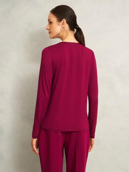Hobbs Savannah Keyhole Top, Red - view 2, Red