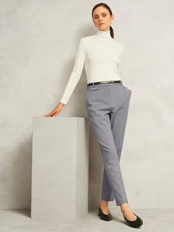 Hobbs Moira Houndstooth Trousers, Black/Multi, Black/Multi