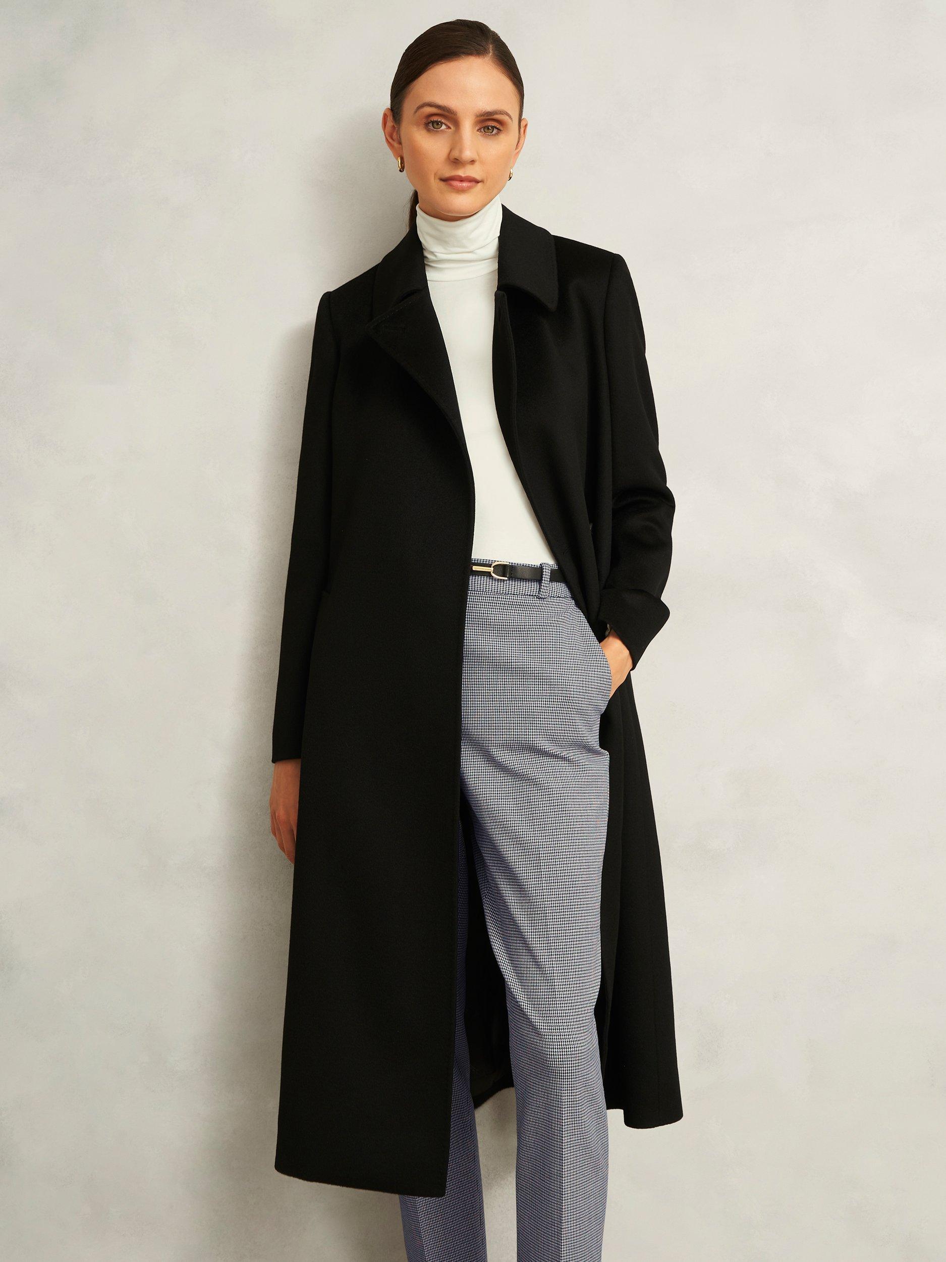 Product image 5 of 6, which shows Hobbs Moira Houndstooth Trousers, Black/Multi, 6