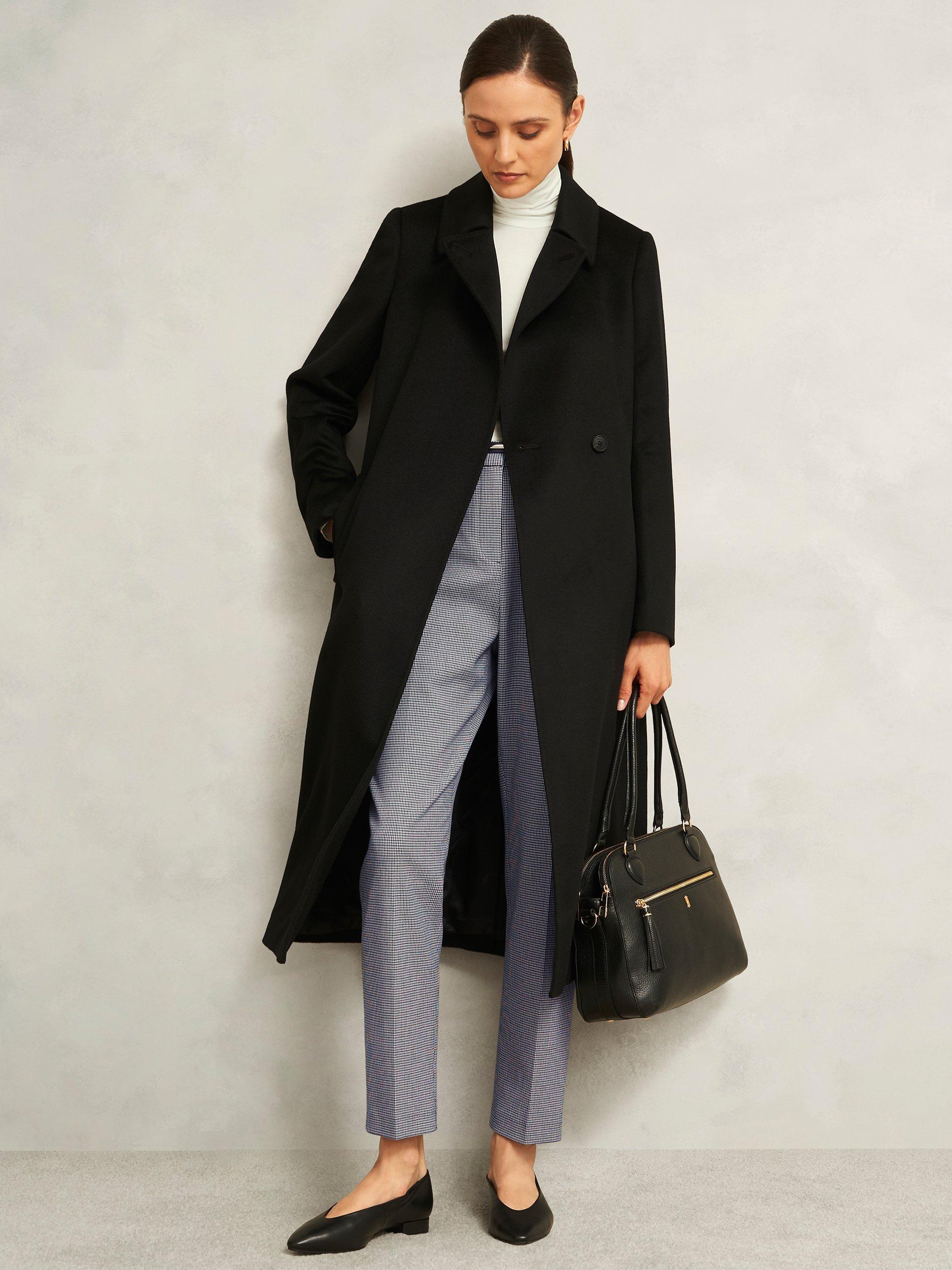 Product image 6 of 6, which shows Hobbs Moira Houndstooth Trousers, Black/Multi, 6