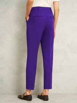 Hobbs Sami Petite Mid Rise Jewel Tone Trousers - view 2, Purple