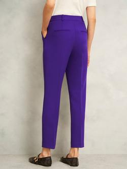 Hobbs Sami Tapered Tailored Trousers, Purple - view 2, Purple