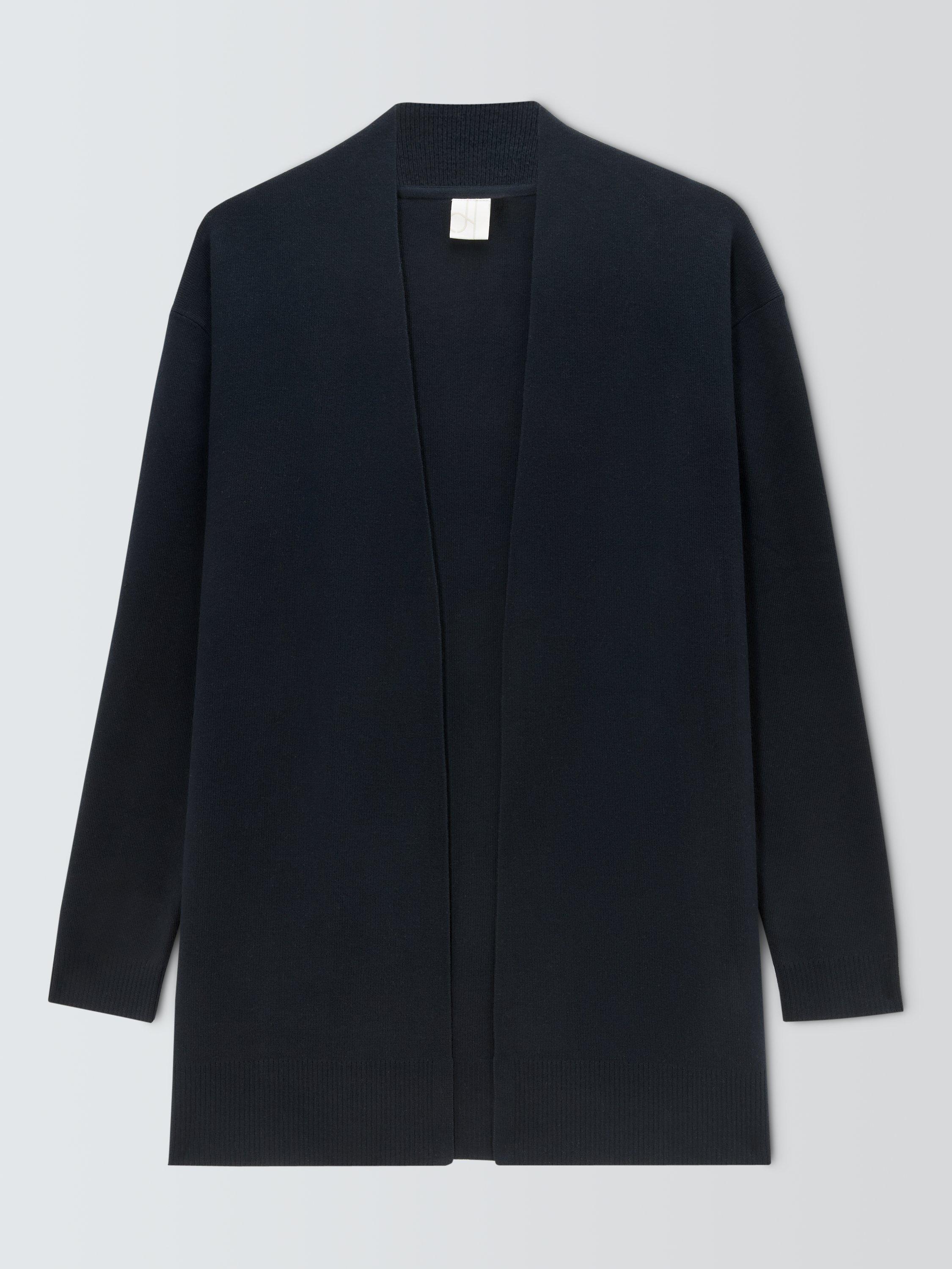 Product image 4 of 6, which shows John Lewis Edge to Edge Cotton Blend Cardigan, Navy, 8