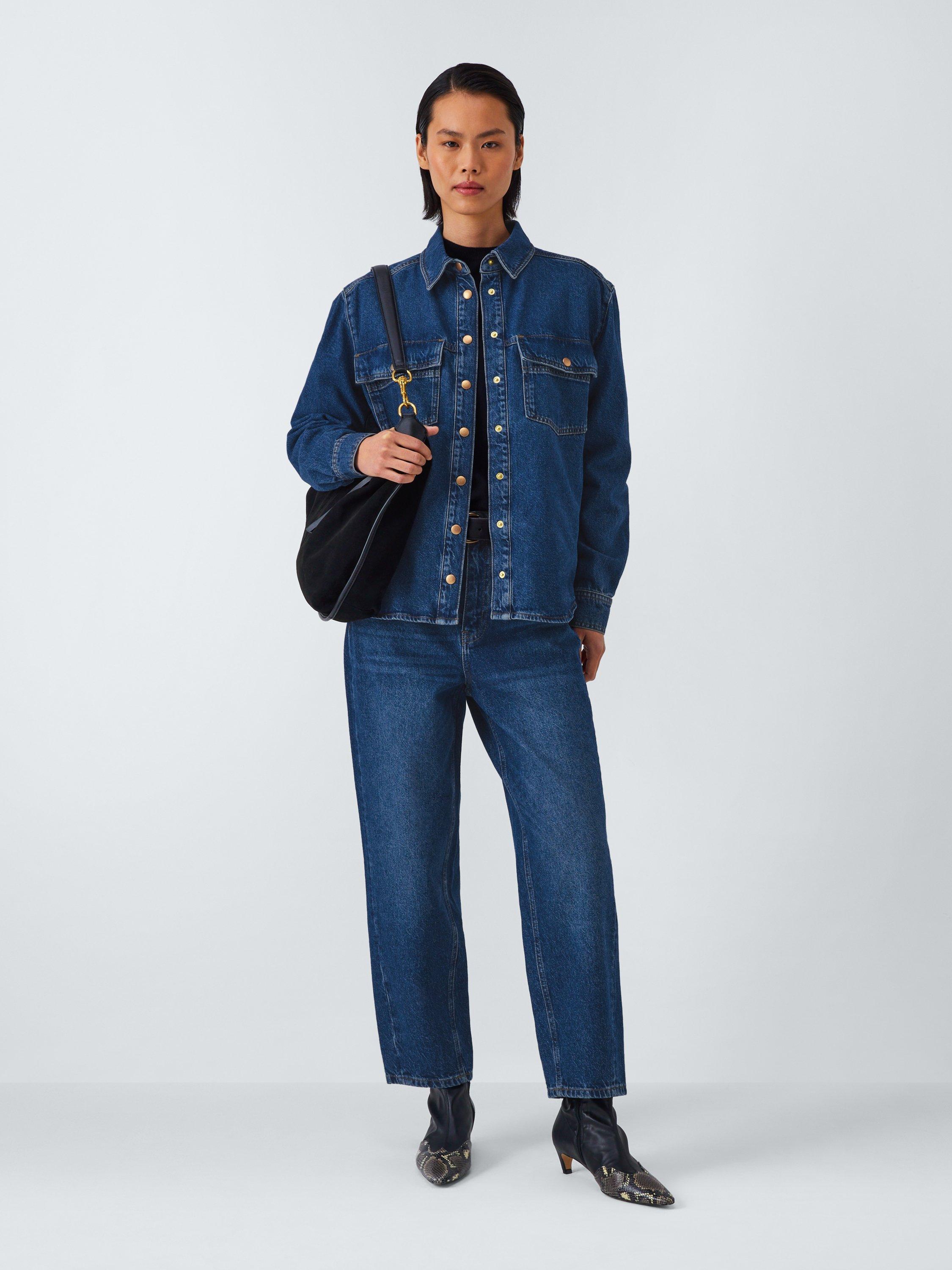 Product image 3 of 6, which shows AND/OR Pocket Denim Shirt, Mid Blue, 8