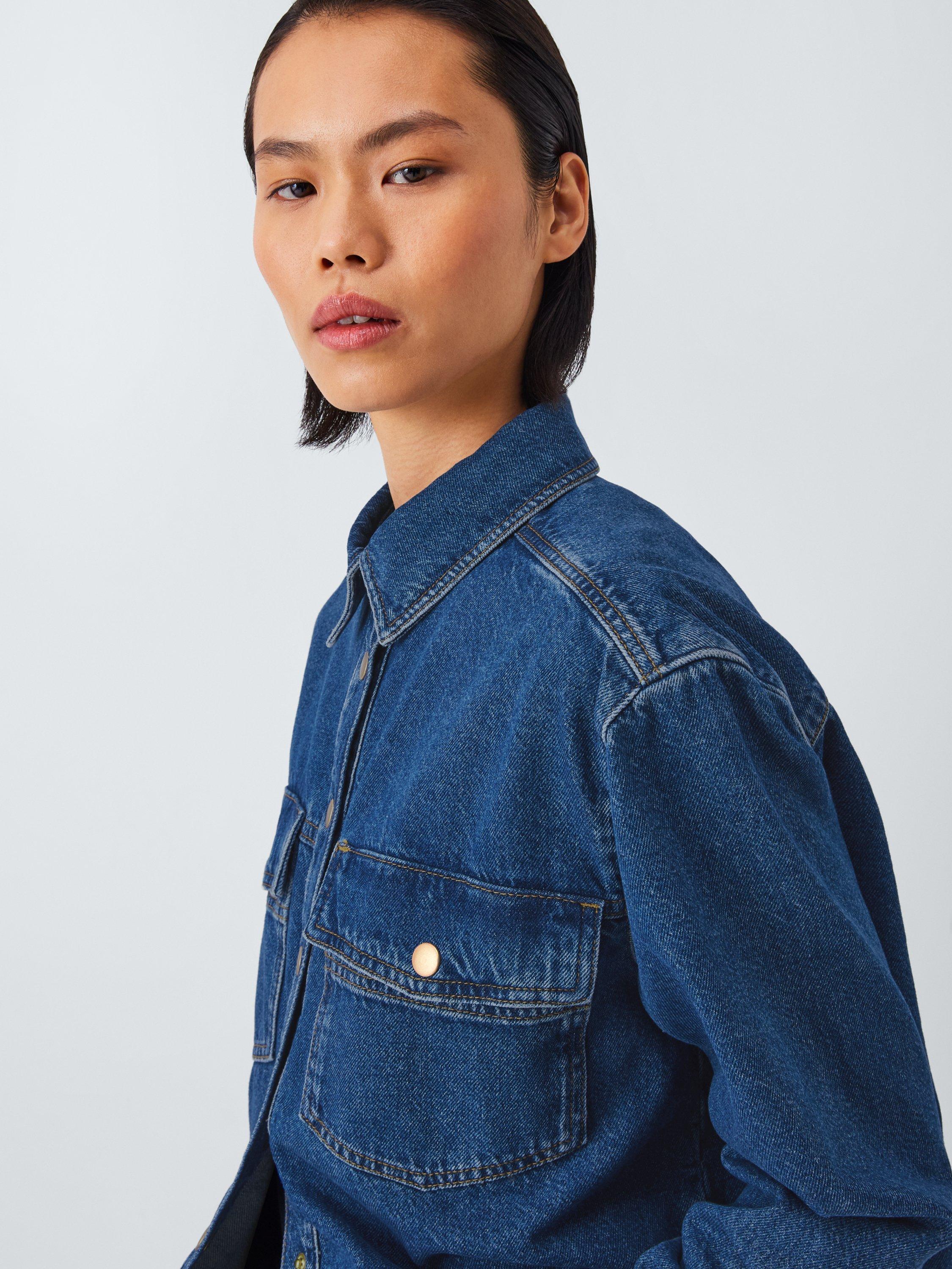 Product image 5 of 6, which shows AND/OR Pocket Denim Shirt, Mid Blue, 8