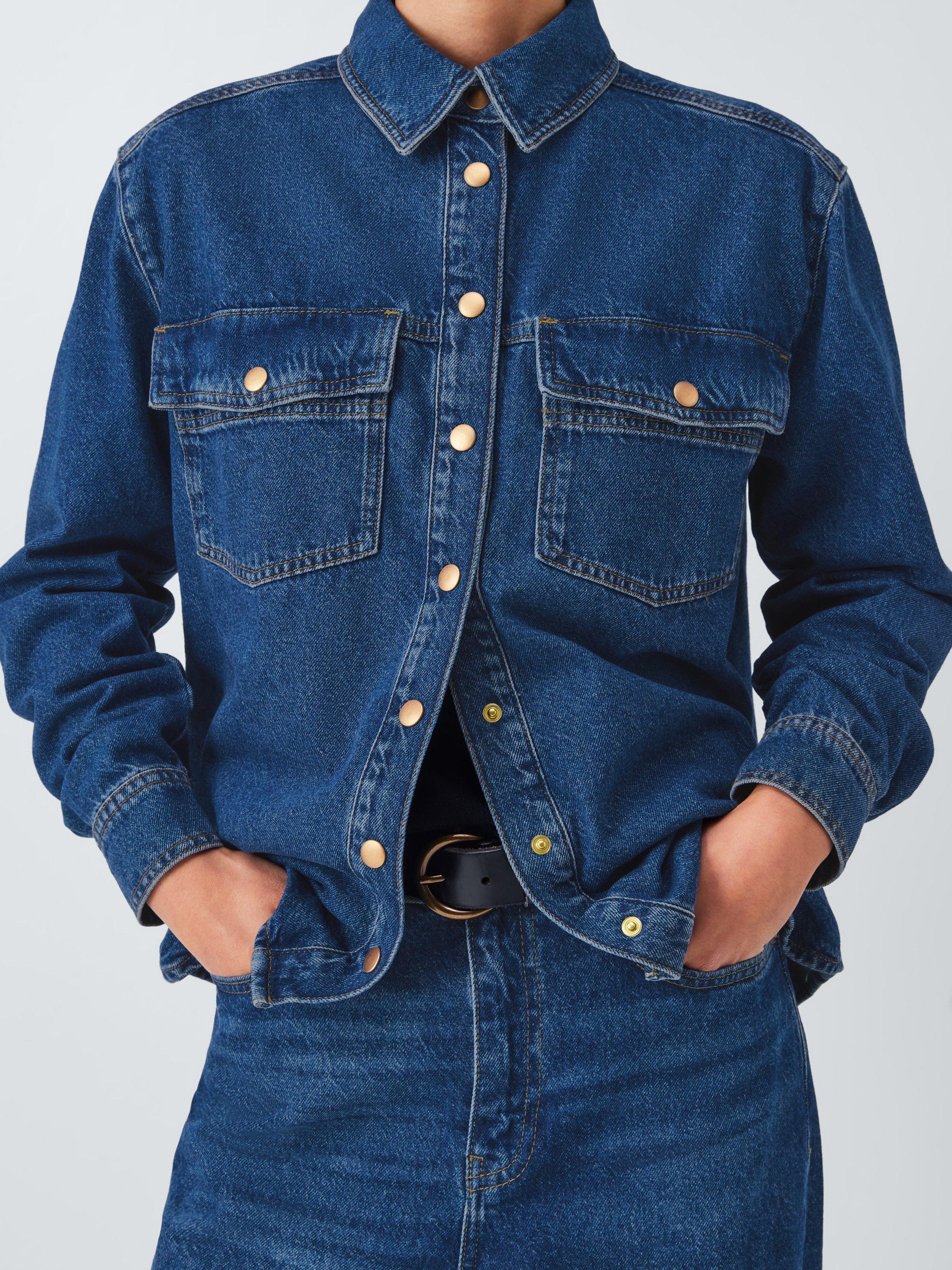 Product image 6 of 6, which shows AND/OR Pocket Denim Shirt, Mid Blue, 8